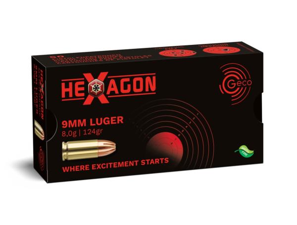 GECO 9mmLuger HEXAGON 124grs/8,0g