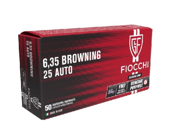 FIOCCHI 6,35mm (.25Auto) VM 50 grs